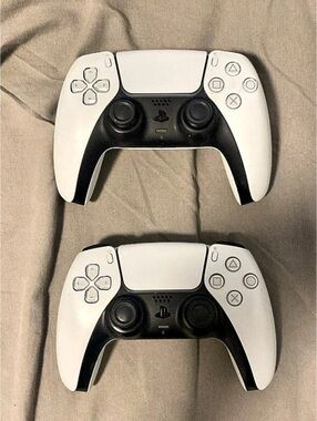 Sony PlayStation 5 DualSense Wireless Controller Controllers, White & Black, Set